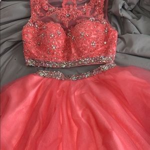 Pink two piece sweet 16 dress